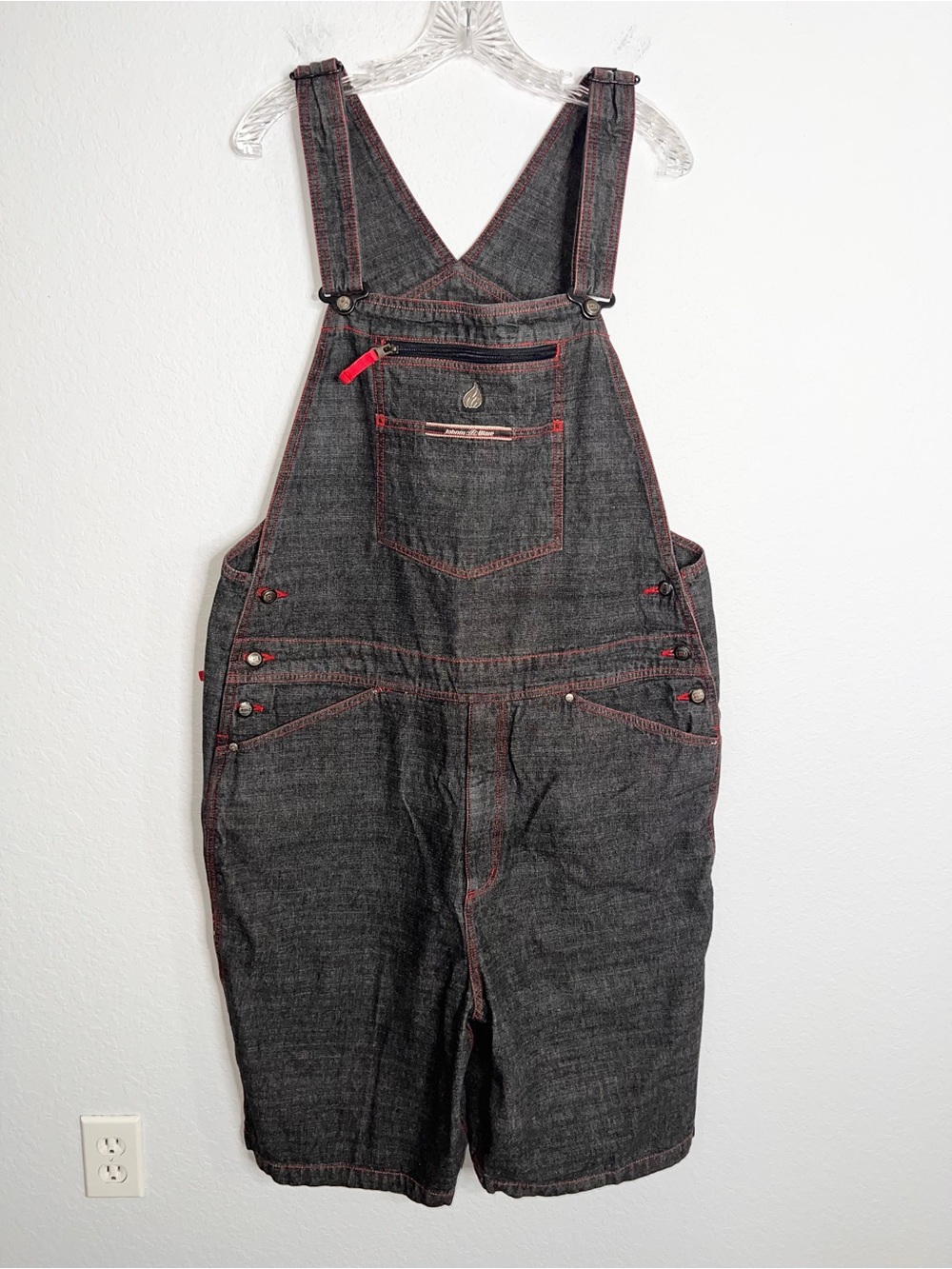 Johnny Blaze Overalls Men’s XL Shortalls Jorts Y2K Vintage Rare Hip Hop G